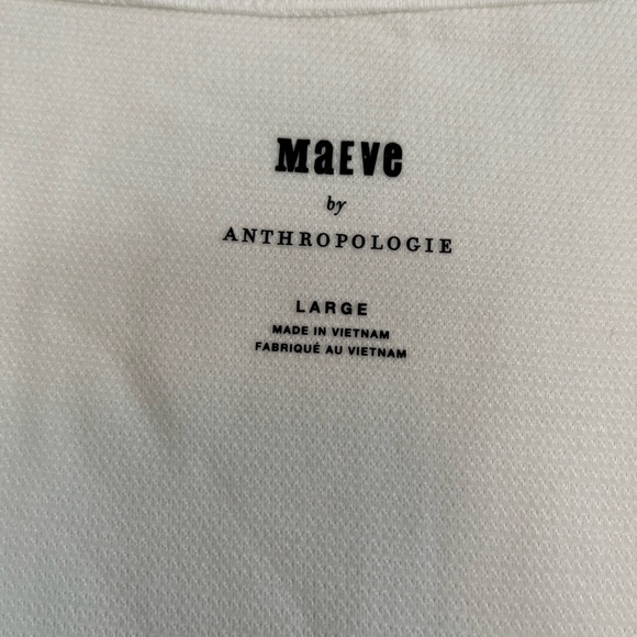 Anthro Maeve Ribbed Tiered Sleeve Top - L NWT - Picture 5 of 7